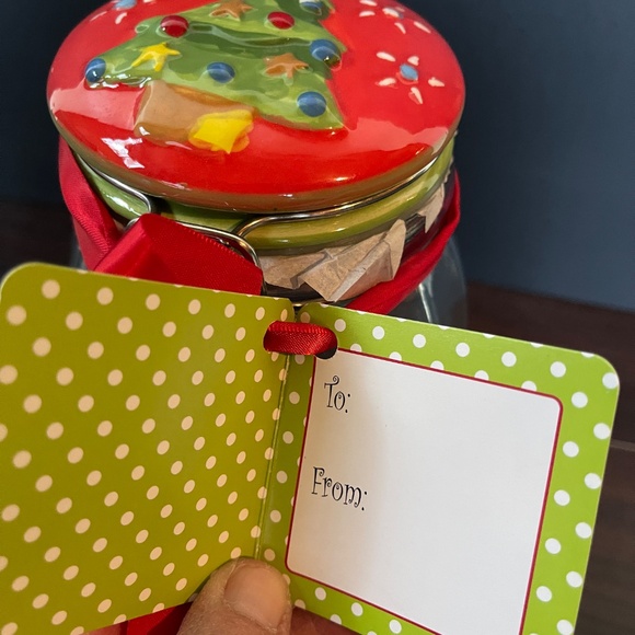 Amici glass and ceramic Christmas tree storage jar. - Picture 5 of 5